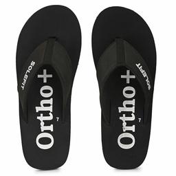 Solefit Men's Black Slippers-7 UK (41 EU) (SLFT-0089)