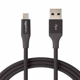 AmazonBasics Lightning to USB A Cable, Advanced Collection, MFi Certified Apple iPhone Charger, Black, 6 Foot