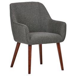 Amazon Brand – Rivet Julie Mid-Century Modern Dining Room Accent Chair with Arms, 32