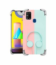 Amazon Brand - Solimo Designer Head Phone UV Printed Soft Back Case Mobile Cover for Samsung Galaxy M31