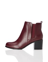 Amazon Brand: Find Womens Faux Leather Block Heel Ankle Boots, 36 EU