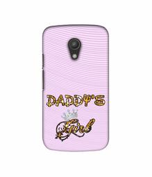 Amazon Brand - Solimo Designer Daddy's Girl in Glitter Pattern 3D Printed Hard Back Case Mobile Cover for Motorola Moto G 2nd Generation