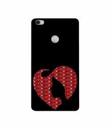 Amazon Brand - Solimo Designer Heart Shape Lady with Glitter 3D Printed Hard Back Case Mobile Cover for Xiaomi Mi Max