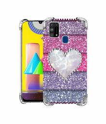 Amazon Brand - Solimo Designer Stone Heart UV Printed Soft Back Case Mobile Cover for Samsung Galaxy M31