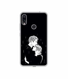 Amazon Brand - Solimo Designer Couples Standing in Rain UV Printed Soft Back Case Mobile Cover for Mi Redmi Note 7 / Note 7S / Note 7 Pro