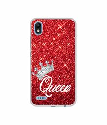 Amazon Brand - Solimo Designer Queen On Red Glitter UV Printed Soft Back Case Mobile Cover for Infinix Smart 2