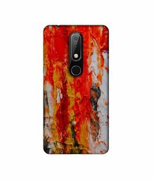 Amazon Brand - Solimo Designer Orange Color Spread 3D Printed Hard Back Case Mobile Cover for Nokia 6.1 Plus