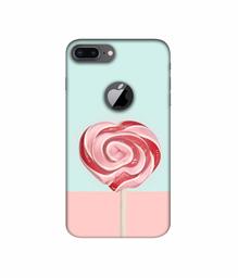 Amazon Brand - Solimo Designer Round Candy 3D Printed Hard Back Case Mobile Cover for Apple iPhone 8 Plus (with Logo Cut)