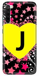 Amazon Brand - Solimo Designer Heart Pattern Alphabet-J 3D Printed Hard Back Case Mobile Cover for Xiaomi Redmi Note 8