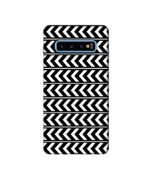 Amazon Brand - Solimo Designer Horizontal Arrow Texture 3D Printed Hard Back Case Mobile Cover for Samsung Galaxy S10 Plus