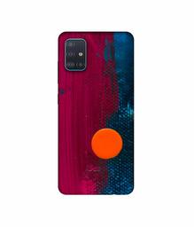 Amazon Brand - Solimo Designer Pink and Blue Brush Texture 3D Printed Hard Back Case Mobile Cover for Samsung Galaxy A51