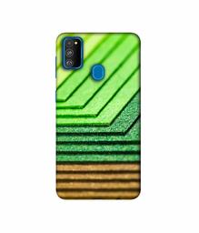 Amazon Brand - Solimo Designer Green Shad Texture 3D Printed Hard Back Case Mobile Cover for Samsung Galaxy M21 / M30s