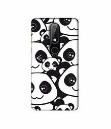 Amazon Brand - Solimo Designer Panda Texture 3D Printed Hard Back Case Mobile Cover for Nokia 6.1 Plus