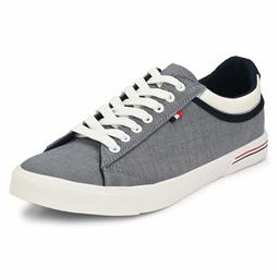 Klepe Men's Blue Vulcansied Canvas Sneakers-10 UK (44 EU) (11 US) (0701A/BLU)