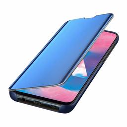 Amazon Brand - Solimo Protective Clear View flip Cover for Samsung Galaxy M30 (Blue)