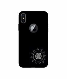 Amazon Brand - Solimo Designer Circle Pattern 3D Printed Hard Back Case Mobile Cover for Apple iPhone X (Logo Cut)