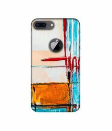 Amazon Brand - Solimo Designer Glass Paint 3D Printed Hard Back Case Mobile Cover for Apple iPhone 8 Plus (with Logo Cut)