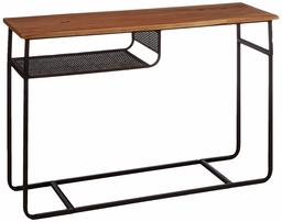 Amazon Brand Rivet Console with Metal Shelf 110 x 35 cm Elme/Black Metal Frame