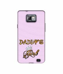 Amazon Brand - Solimo Designer Daddy's Girl in Glitter Pattern 3D Printed Hard Back Case Mobile Cover for Samsung Galaxy S2