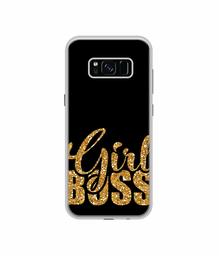 Amazon Brand - Solimo Designer Sparkle Girl Boss UV Printed Soft Back Case Mobile Cover for Samsung Galaxy S8