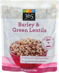 365 Everyday Value, Barley & Green Lentils, 8.8 oz