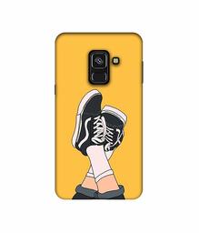 Amazon Brand - Solimo Designer Boy Shoes Pattern UV Printed Soft Back Case Mobile Cover for Samsung Galaxy A8 Plus