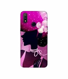 Amazon Brand - Solimo Designer Lady Vectors 3D Printed Hard Back Case Mobile Cover for Realme 3 Pro