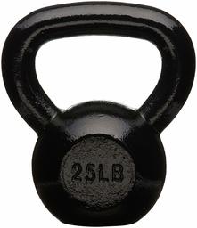 AmazonBasics Enamel Cast Iron Kettlebell - 25 Pounds, Black