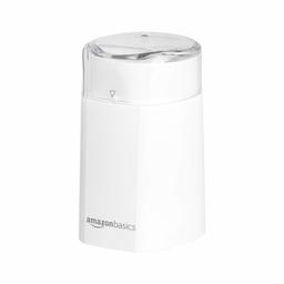 AmazonBasics Electric Coffee Bean Grinder, White (Renewed)