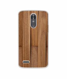 Amazon Brand - Solimo Designer Wooden Art UV Printed Soft Back Case Mobile Cover for LG Stylus 3