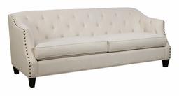 Amazon Brand – Stone & Beam Rosemont Vintage Tufted Sofa Couch with Nailheads, 88