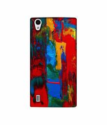 Amazon Brand - Solimo Designer Multiolor Brush Texture on Wall 3D Printed Hard Back Case Mobile Cover for VIVO Y15