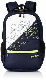 Amazon Brand - Solimo Cubes Laptop Backpack for 15.6-inch Laptops (31 litres, Blue)