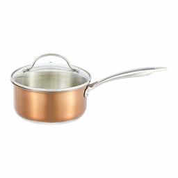 Amazon Brand - Solimo Premium Stainless Steel 16cm Saucepan with lid