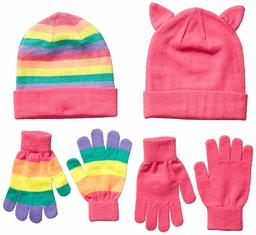 Marca Amazon - Spotted Zebra 2-pack Sweater Cold Weather Hat And Glove Sets - cold-weather-accessory-sets Unisex niños