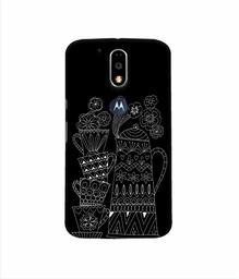 Amazon Brand - Solimo Designer Cups and Tea Pot 3D Printed Hard Back Case Mobile Cover for Motorola Moto G4 Plus (with Logo Cut)