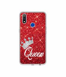 Amazon Brand - Solimo Designer Queen On Red Glitter UV Printed Soft Back Case Mobile Cover for Realme 3 Pro