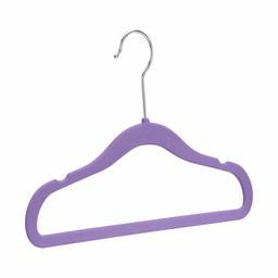 AmazonBasics Kids Velvet Non-Slip Clothes Hangers, 30-Pack, Purple (Renewed)