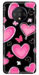 Amazon Brand - Solimo Designer Heart Pattern Design 3D Printed Hard Back Case Mobile Cover for OnePlus 7T