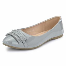 Flavia Women's Grey Ballet Flats-6 UK (38 EU) (7 US) (FL-93/GRY)