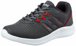 Bourge Men's Grey and Red Running Shoes-9 UK (43 EU) (10 US) (Loire-275)