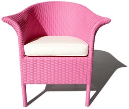 Strathwood All-Weather Wicker Side Chair, Pink