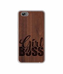 Amazon Brand - Solimo Designer Girl Boss On Wood UV Printed Soft Back Case Mobile Cover for Vivo Y71