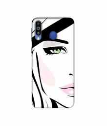 Amazon Brand - Solimo Designer Lady Vector 3D Printed Hard Back Case Mobile Cover for Samsung Galaxy M21