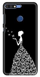 Amazon Brand - Solimo Designer Girl Design 3D Printed Hard Back Case Mobile Cover for Huawei Honor 7C