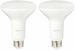 AmazonBasics 65 Watt Equivalent, Daylight, Dimmable, BR30 LED Light Bulb | 2-Pack (Renewed)