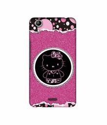 Amazon Brand - Solimo Designer Kitty with Glitter 3D Printed Hard Back Case Mobile Cover for Micromax Canvas Selfie Lens Q345