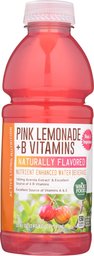 Whole Foods Market, Nutrient Enhanced Water Beverage, Pink Lemonade + B Vitamins, 20 fl oz