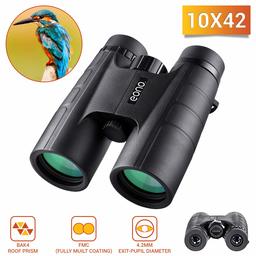 Eono by Amazon - 10x42 Standard Binoculars | BAK4 FMC Binoculars for Adults, Compact and Lightweight, for Wildlife Hunting Bird Watching Concert,with Case and Strap…