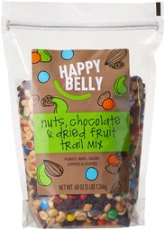 Amazon Brand - Happy Belly Nuts, Chocolate & Dried Fruit Trail Mix, 48 Ounce